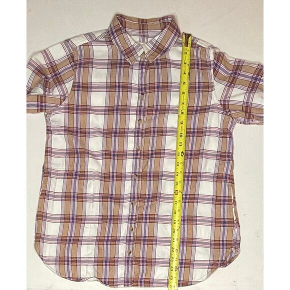 JACHS Girlfriend Womens Plaid Flannel Shirt Hand Pockets Sz S Cozy Fall Layering - Picture 6 of 8